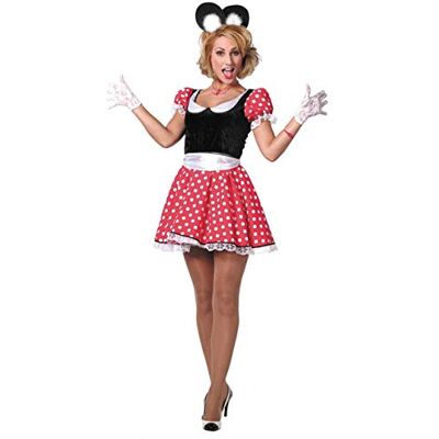 Minnie Maus Pinkes Kostüm für Damen - Kleid & Gürtel - Karneval & Party Minnie Maus Pinkes Kostüm für Damen - Kleid & Gürtel - Karneval & Party