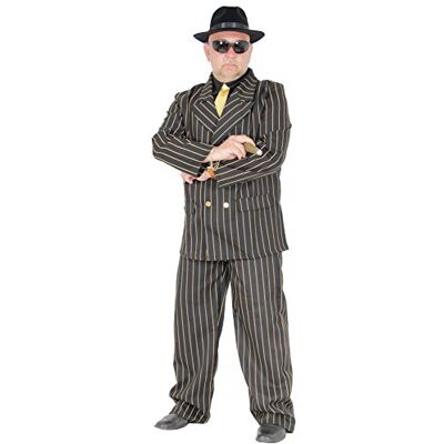 Foxxeo Mafia Boss Gangster Anzug für Herren Kostüm Karneval Fasching 20er Jahre Party Größe L Foxxeo Mafia Boss Gangster Anzug für Herren Kostüm Karneval Fasching 20er Jahre Party Größe L