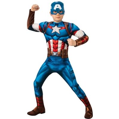 Rubie's Offizielles Kostüm Captain America, Marvels Avengers, klassisch, für Kinder, Superhelden-Verkleidung, Größe S Rubie's Offizielles Kostüm Captain America, Marvels Avengers, klassisch, für Kinder, Superhelden-Verkleidung, Größe S