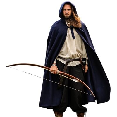 Leonardo Carbone ® Unisex Mittelalter Wollumhang mit Langer Kapuze Hervir Mittelalter Kleidung Damen & Herren, Cape Männer, Hobbit Kostüm, LARP-Kleidung, Wikinger, Cosplay, Halloween Leonardo Carbone ® Unisex Mittelalter Wollumhang mit Langer Kapuze Hervir Mittelalter Kleidung Damen & Herren, Cape Männer, Hobbit Kostüm, LARP-Kleidung, Wikinger, Cosplay, Halloween