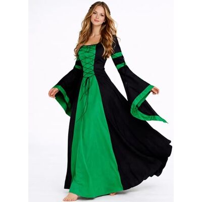 MAYLYNN Mittelalter Kleid Gewand Keyla Baumwolle grün LARP, Größe:S MAYLYNN Mittelalter Kleid Gewand Keyla Baumwolle grün LARP, Größe:S