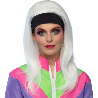 Feestbazaar Retro Babe Perücke mit schwarzem Haarband - Kostümzubehör Feestbazaar Retro Babe Perücke mit schwarzem Haarband - Kostümzubehör