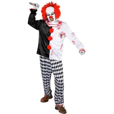 I LOVE FANCY DRESS ILOVEFANCYDRESS Erwachsene Killer Clown Halloween Kostüm I LOVE FANCY DRESS ILOVEFANCYDRESS Erwachsene Killer Clown Halloween Kostüm