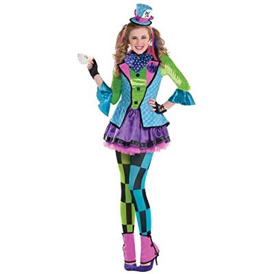 amscan Sassy Mad Hatter Costume, Dress with Attached amscan Sassy Mad Hatter Costume, Dress with Attached