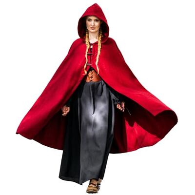 Leonardo Carbone ® Mittelalter Umhang Marie Mit Langen Knöpfen Mittelalter Kleidung, Cape Damen, Hobbit Kostüm, LARP-Kleidung, Wikinger, Cosplay, Halloween, Karneval Leonardo Carbone ® Mittelalter Umhang Marie Mit Langen Knöpfen Mittelalter Kleidung, Cape Damen, Hobbit Kostüm, LARP-Kleidung, Wikinger, Cosplay, Halloween, Karneval