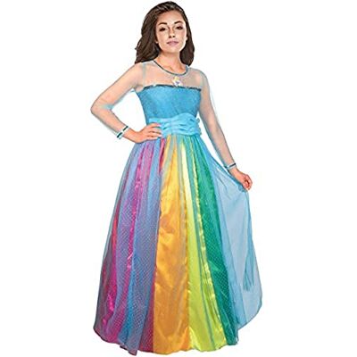 Ciao - Barbie Rainbow Princess costume dress disguise fancy dress official girl woman adult (Size M) Ciao - Barbie Rainbow Princess costume dress disguise fancy dress official girl woman adult (Size M)