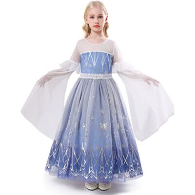 Elsa Prinzessin Kleid Mädchen – Eiskönigin – Prinzessinnenkostüm – Mädchen Kleid für Partys, Geburtstage, Fasching, Karneval und Halloween – Prinzessin Kostüm EL2101 Elsa Prinzessin Kleid Mädchen – Eiskönigin – Prinzessinnenkostüm – Mädchen Kleid für Partys, Geburtstage, Fasching, Karneval und Halloween – Prinzessin Kostüm EL2101