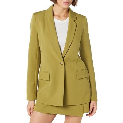 The Drop Blake Langer Blazer für Damen, Olive Oil, Größe S The Drop Blake Langer Blazer für Damen, Olive Oil, Größe S