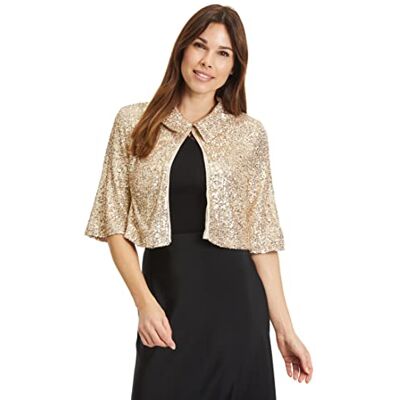 Vera Mont Damen 4648/4160 Blazer, Gold/Silber, 54 Vera Mont Damen 4648/4160 Blazer, Gold/Silber, 54