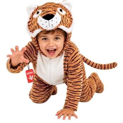 Fun Shack Tiger Kostüm Kinder, Tier Halloween Kostüm Kinder, S Tier-Einteiler mit Kapuze, Auffälliges Tigermuster, Zum Überziehen, Perfekt für Halloween, Ideal für Rollenspiele Fun Shack Tiger Kostüm Kinder, Tier Halloween Kostüm Kinder, S Tier-Einteiler mit Kapuze, Auffälliges Tigermuster, Zum Überziehen, Perfekt für Halloween, Ideal für Rollenspiele