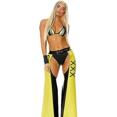 Forplay Filthy Iconic Superstar Kostüm für Damen, gelb, XS-S Forplay Filthy Iconic Superstar Kostüm für Damen, gelb, XS-S
