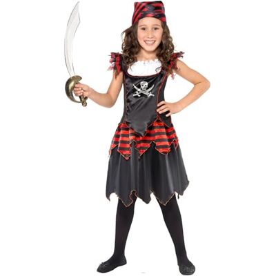 Smiffys Pirate Skull & Crossbones Girl Costume, Black Halloween und Karneval Smiffys Pirate Skull & Crossbones Girl Costume, Black Halloween und Karneval