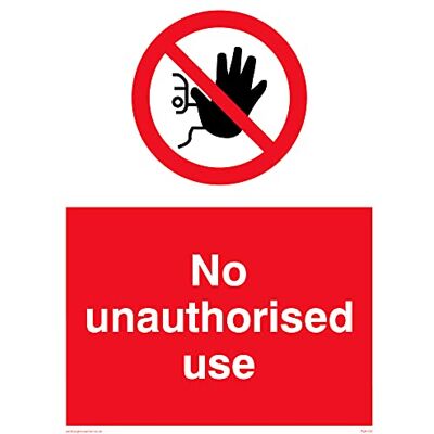 Viking Schild mit Aufschrift"No Unauthorised Use", 150 x 200 mm, A5P Viking Schild mit Aufschrift"No Unauthorised Use", 150 x 200 mm, A5P