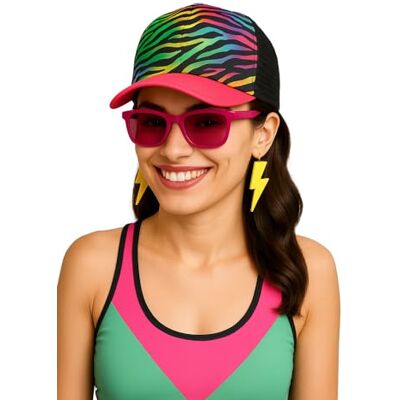 FIESTAS GUIRCA Zebra Mütze Mehrfarbig (Einheitsgröße) Kostümzubehör für 80er-Jahre-Partys und Retro-Feiern Ideal für Karneval und Halloween Unisex Mehrfarbig FIESTAS GUIRCA Zebra Mütze Mehrfarbig (Einheitsgröße) Kostümzubehör für 80er-Jahre-Partys und Retro-Feiern Ideal für Karneval und Halloween Unisex Mehrfarbig