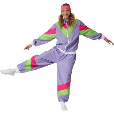 TecTake GmbH - Retro 80er 90er Jogginganzug - Lila - Costume TecTake GmbH - Retro 80er 90er Jogginganzug - Lila - Costume