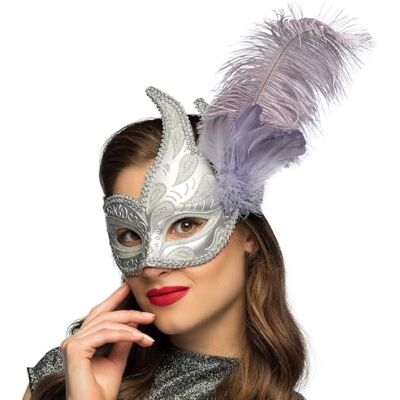 Boland Venezianische Augenmaske, Accessoire, Kostüm, Karneval, Mottoparty, Halloween, Maskenball, Silber Boland Venezianische Augenmaske, Accessoire, Kostüm, Karneval, Mottoparty, Halloween, Maskenball, Silber
