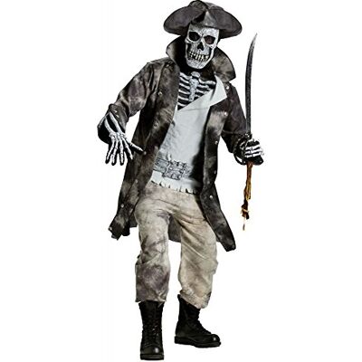 shoperama Herren Kostüm Ghost Pirate 3D Halloween Totenkopf-Maske böse Horror Geist Pirat shoperama Herren Kostüm Ghost Pirate 3D Halloween Totenkopf-Maske böse Horror Geist Pirat