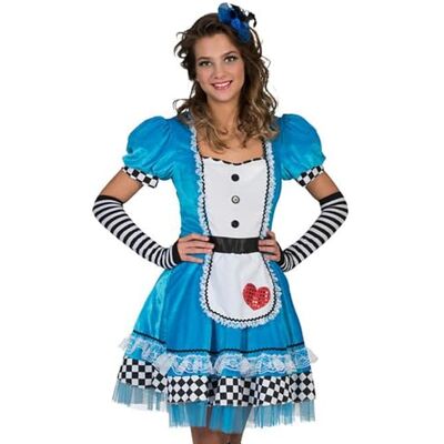 Funny Fashion Kostüm Kleid Alisha Größe 36/38 Damen Märchen Abenteuer Kleid Blau Weiß Kariert Karneval Fasching Pierros Funny Fashion Kostüm Kleid Alisha Größe 36/38 Damen Märchen Abenteuer Kleid Blau Weiß Kariert Karneval Fasching Pierros