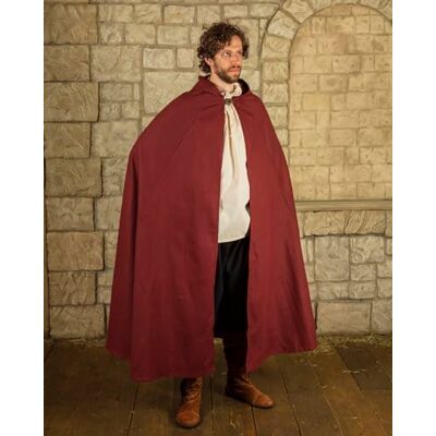 MYTHOLON Gora Umhang mit Kapuze, Kostüm aus Canvas, Mittelalter LARP, Verkleidung Damen Herren, Bordeaux MYTHOLON Gora Umhang mit Kapuze, Kostüm aus Canvas, Mittelalter LARP, Verkleidung Damen Herren, Bordeaux