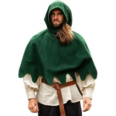 Leonardo Carbone ® Unisex Mittelalterliche Gugel Henri mit Zaddeln Gugel Mittelalter Kleidung Herren & Damen, Mittelalter Kopfbedeckung, Hobbit Kostüm, LARP, Wikinger, Halloween, Karneval Leonardo Carbone ® Unisex Mittelalterliche Gugel Henri mit Zaddeln Gugel Mittelalter Kleidung Herren & Damen, Mittelalter Kopfbedeckung, Hobbit Kostüm, LARP, Wikinger, Halloween, Karneval