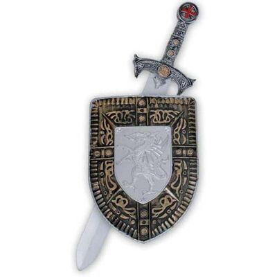 FRIES Ritter Schwert und Schild Accessoires Set Mittelalter Kostüm Fasching Karneval FRIES Ritter Schwert und Schild Accessoires Set Mittelalter Kostüm Fasching Karneval