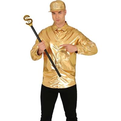 FIESTAS GUIRCA Zerlegbarer Dollar Stock (76 cm) Kostümzubehör für Wüstenprinzen und 90er Jahre Partys Ideal für Karneval und Halloween Für alle Nutzer Schwarz Gold FIESTAS GUIRCA Zerlegbarer Dollar Stock (76 cm) Kostümzubehör für Wüstenprinzen und 90er Jahre Partys Ideal für Karneval und Halloween Für alle Nutzer Schwarz Gold
