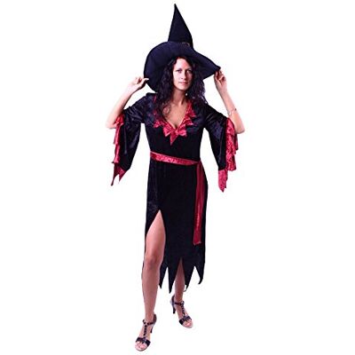 Marco Porta 3339M Hexenkleid Halloweenkostüm, Groß M, schwarz/rot Marco Porta 3339M Hexenkleid Halloweenkostüm, Groß M, schwarz/rot