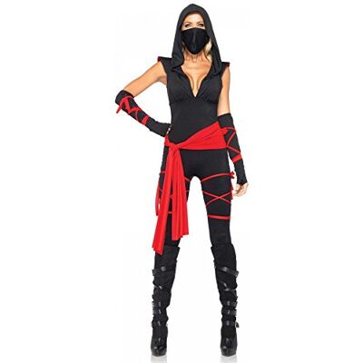 shoperama Deadly Ninja Damen Kostüm von Leg Avenue Akira Kämpferin sexy Assassine Jumpsuit, Größe:M shoperama Deadly Ninja Damen Kostüm von Leg Avenue Akira Kämpferin sexy Assassine Jumpsuit, Größe:M