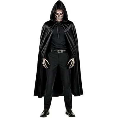 W WIDMANN MILANO Party Fashion Umhang mit Kapuze Schwarze Robe, 142 cm für Halloween, Karneval und Mottoparty W WIDMANN MILANO Party Fashion Umhang mit Kapuze Schwarze Robe, 142 cm für Halloween, Karneval und Mottoparty