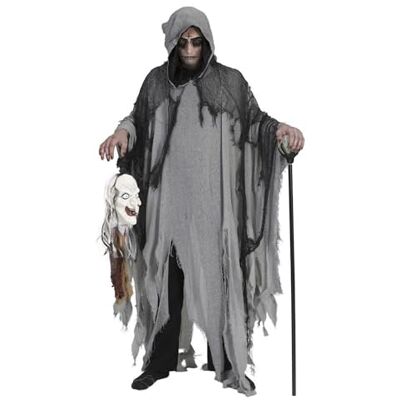 PARTY DISCOUNT NEU Halloween-Kostüm Umhang Grauer Geist, mit Kapuze, Einheitsgröße PARTY DISCOUNT NEU Halloween-Kostüm Umhang Grauer Geist, mit Kapuze, Einheitsgröße