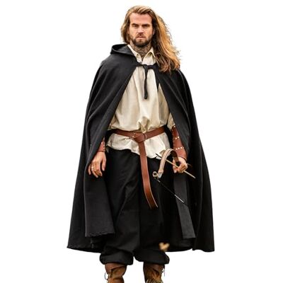 Leonardo Carbone ® Unisex Mittelalter Umhang Frantz mit Kapuze Mittelalter Kleidung Damen Herren, Cape Männer, Hobbit Kostüm, LARP, Wikinger, Cosplay, Renaissance, Halloween 100% Baumwolle Leonardo Carbone ® Unisex Mittelalter Umhang Frantz mit Kapuze Mittelalter Kleidung Damen Herren, Cape Männer, Hobbit Kostüm, LARP, Wikinger, Cosplay, Renaissance, Halloween 100% Baumwolle