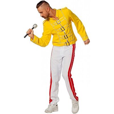 shoperama King Freddie Deluxe Herren Kostüm Rockstar Jacke und Hose Mercury Freddy Sänger Topqualität shoperama King Freddie Deluxe Herren Kostüm Rockstar Jacke und Hose Mercury Freddy Sänger Topqualität