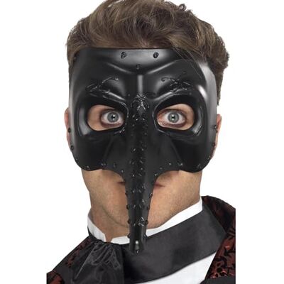 Smiffys Maske Venezianischer Capitano Gothic, Schwarz Halloween Smiffys Maske Venezianischer Capitano Gothic, Schwarz Halloween