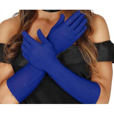 FIESTAS GUIRCA Marineblaue Handschuhe, 42 cm. FIESTAS GUIRCA Marineblaue Handschuhe, 42 cm.