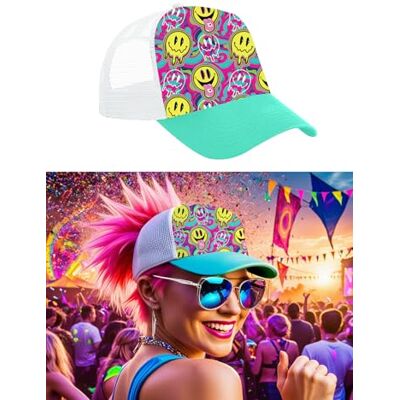 FIESTAS GUIRCA Psychedelische Acid Kappe Mehrfarbig (Einheitsgröße) Kostümzubehör für 80er Jahre Partys und Retro Feiern Ideal für Karneval und Halloween Unisex Mehrfarbig FIESTAS GUIRCA Psychedelische Acid Kappe Mehrfarbig (Einheitsgröße) Kostümzubehör für 80er Jahre Partys und Retro Feiern Ideal für Karneval und Halloween Unisex Mehrfarbig