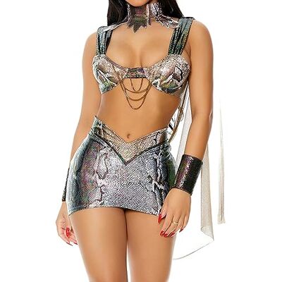 Forplay Sexy Medusa-Kostüm für Damen, Reptilien, XS-S Forplay Sexy Medusa-Kostüm für Damen, Reptilien, XS-S