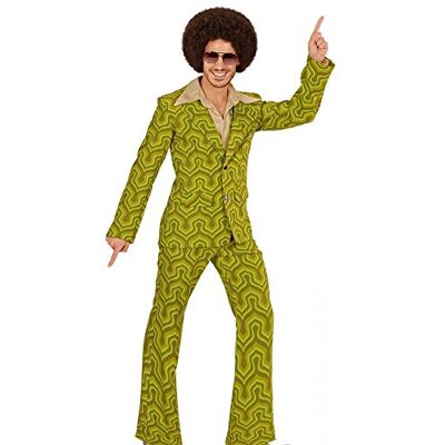 shoperama 70er Jahre Retro Herren ANZUG Tapetenmuster Grün Disco Kostüm Jackett Hose Siebziger Schlager shoperama 70er Jahre Retro Herren ANZUG Tapetenmuster Grün Disco Kostüm Jackett Hose Siebziger Schlager