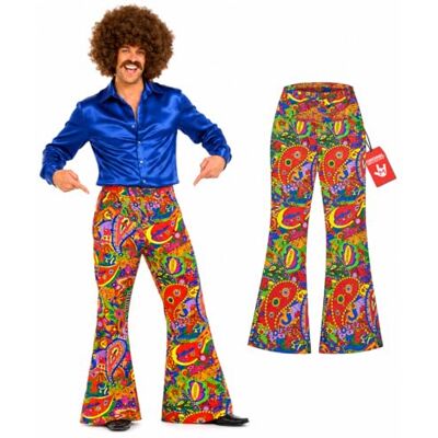 Fun Shack Hippie Kostüm Herren, 70er Jahre Halloween Kostüm Herren Oberteil & bunte Schlaghose, Psychedelisches 70er-Muster, Zum Überziehen, Perfekt für Halloween, Verkleiden Fun Shack Hippie Kostüm Herren, 70er Jahre Halloween Kostüm Herren Oberteil & bunte Schlaghose, Psychedelisches 70er-Muster, Zum Überziehen, Perfekt für Halloween, Verkleiden