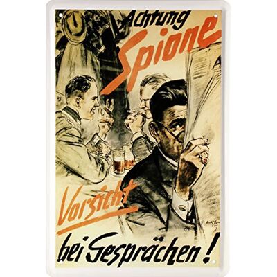 unbekannt Blechschild 20 x 30 cm Achtung Spione Vorsicht bei Gesprächen Deutsches Reich Weltkrieg Soldat Metall Schild unbekannt Blechschild 20 x 30 cm Achtung Spione Vorsicht bei Gesprächen Deutsches Reich Weltkrieg Soldat Metall Schild