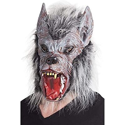 Boland 97515 Werwolf Maske aus Latex mit Fell, gruselige Maske für Halloween und Karneval, Zubehör für Faschingskostüme, Märchen Kostüm Wolf Boland 97515 Werwolf Maske aus Latex mit Fell, gruselige Maske für Halloween und Karneval, Zubehör für Faschingskostüme, Märchen Kostüm Wolf