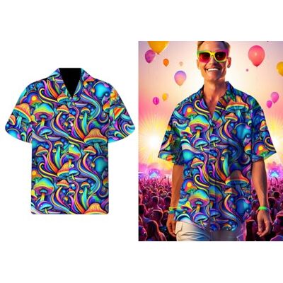 FIESTAS GUIRCA Psychedelisches Pilz-Hemd (52-54/L) Kostümzubehör für erwachsene Männer Ideal für 70er-Jahre-Partys, Karneval und Halloween Hippie- und Retro-Stil Mehrfarbig FIESTAS GUIRCA Psychedelisches Pilz-Hemd (52-54/L) Kostümzubehör für erwachsene Männer Ideal für 70er-Jahre-Partys, Karneval und Halloween Hippie- und Retro-Stil Mehrfarbig