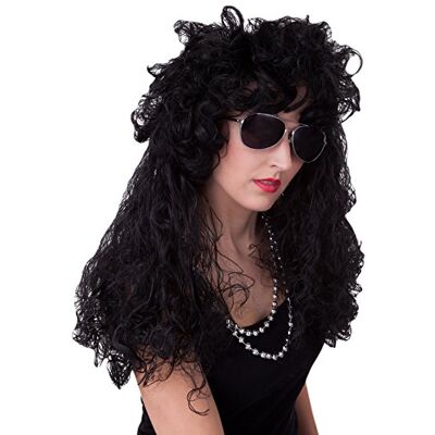 Marco Porta 408 Vamp Lady Perücke ohne Brille, Einheitsgröße, schwarz Marco Porta 408 Vamp Lady Perücke ohne Brille, Einheitsgröße, schwarz