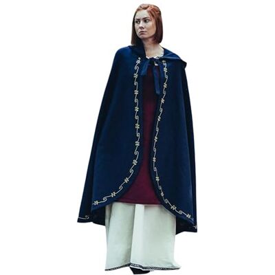 Leonardo Carbone ® Mittelalter Wollumhang Ásidís Mit Handstickerei Kleidung Damen, Cape, Hobbit Kostüm, LARP-Kleidung, Wikinger, Cosplay, Halloween, Karneval Leonardo Carbone ® Mittelalter Wollumhang Ásidís Mit Handstickerei Kleidung Damen, Cape, Hobbit Kostüm, LARP-Kleidung, Wikinger, Cosplay, Halloween, Karneval