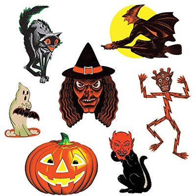 Beistle Vintage Halloween Classic Cutouts Party Dekorationen 24cm-41cm Beistle Vintage Halloween Classic Cutouts Party Dekorationen 24cm-41cm