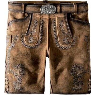Stockerpoint Herren Lederhose Thomas2 I Größe 42-60 I Bequeme Trachtenhose in edler Hirschoptik inkl. Gürtel I Aus 100% hochwertigem Ziegenleder I Perfekt für Trachten & Festlichkeiten Stockerpoint Herren Lederhose Thomas2 I Größe 42-60 I Bequeme Trachtenhose in edler Hirschoptik inkl. Gürtel I Aus 100% hochwertigem Ziegenleder I Perfekt für Trachten & Festlichkeiten