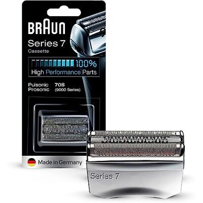 Braun Elektrorasierer Scherkopf Series 7, 70S, Silber Original Ersatzscherteil Und Rasierer Zubehör vom Hersteller, Made in Germany, Kompatibel mit S7-Rasierern Braun Elektrorasierer Scherkopf Series 7, 70S, Silber Original Ersatzscherteil Und Rasierer Zubehör vom Hersteller, Made in Germany, Kompatibel mit S7-Rasierern