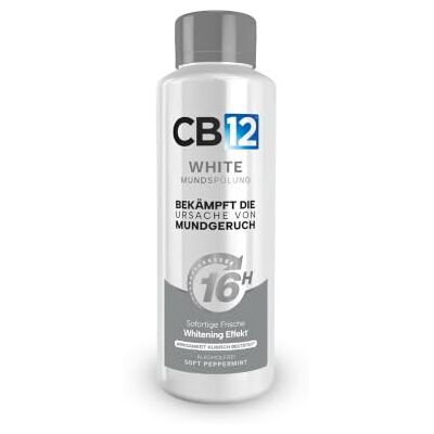 CB12 White – Angenehmer Atem für 12 Stunden und weißere Zähne – 500 ml, Minze, für Mundgeruch Behandlung CB12 White – Angenehmer Atem für 12 Stunden und weißere Zähne – 500 ml, Minze, für Mundgeruch Behandlung