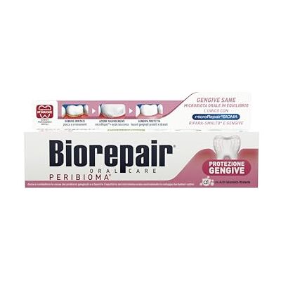 Biorepair , Zahnpasta Zahnfleischschutz Peribiom, 12 Packungen à 60 ml, bekämpft und beugt Zahnfleischproblemen vor, mit Probiotika, feuchtigkeitsspendende Hyaluronsäure, ohne Fluorid Biorepair , Zahnpasta Zahnfleischschutz Peribiom, 12 Packungen à 60 ml, bekämpft und beugt Zahnfleischproblemen vor, mit Probiotika, feuchtigkeitsspendende Hyaluronsäure, ohne Fluorid