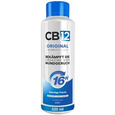 CB12 Mundwasser – Bekämpft die Ursache von Mundgeruch – wissenschaftlich nachgewiesener 12-Stunden-Effekt, Minz – 520 ml CB12 Mundwasser – Bekämpft die Ursache von Mundgeruch – wissenschaftlich nachgewiesener 12-Stunden-Effekt, Minz – 520 ml