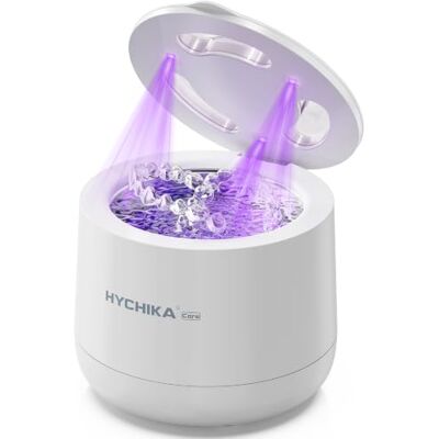 HYCHIKA BETTER TOOLS FOR BETTER LIFE Ultraschallreinigungsgerät Zahnschiene mit UV Sterilisierung,45 kHz Hochfrequenz, 4 Modi UV Zahnschiene Reinigung,200 ml,Zahnreinigungsbehälter,Retainers,Aligner etc.,(Weiß) HYCHIKA BETTER TOOLS FOR BETTER LIFE Ultraschallreinigungsgerät Zahnschiene mit UV Sterilisierung,45 kHz Hochfrequenz, 4 Modi UV Zahnschiene Reinigung,200 ml,Zahnreinigungsbehälter,Retainers,Aligner etc.,(Weiß)